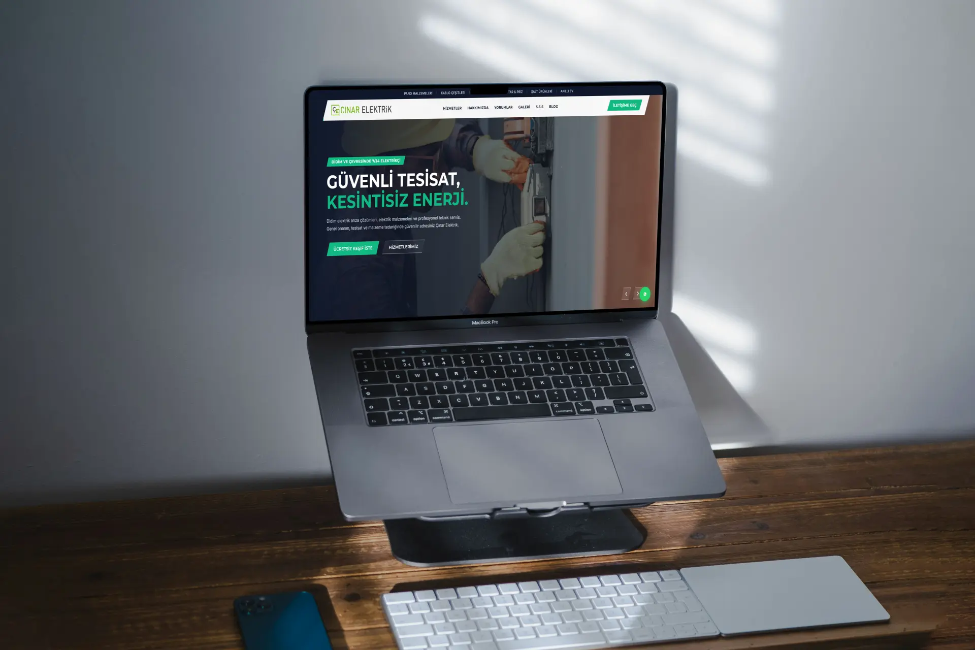 Çınar Elektrik Didim web tasarım projesi