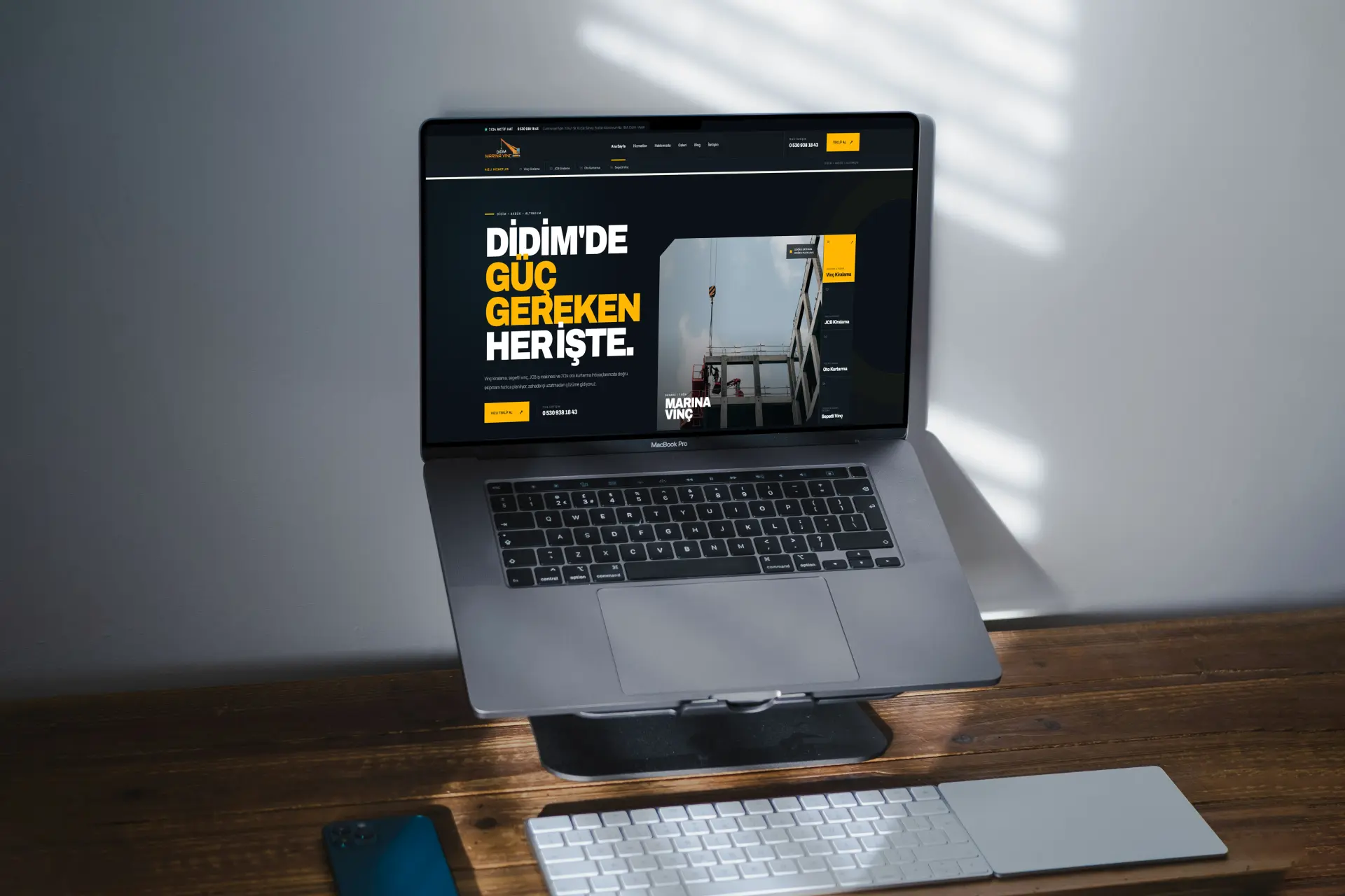 Didim Marina Vinç web tasarım projesi