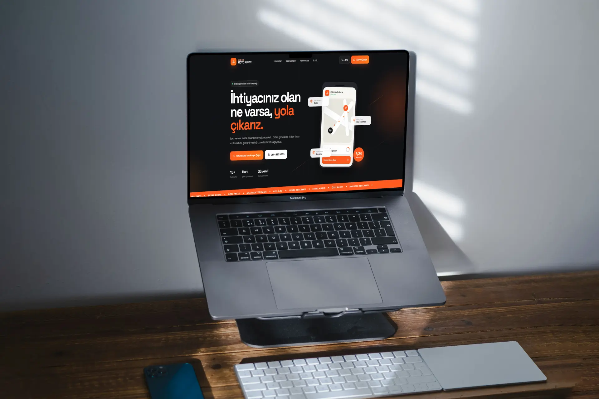 Didim Moto Kurye web tasarım projesi