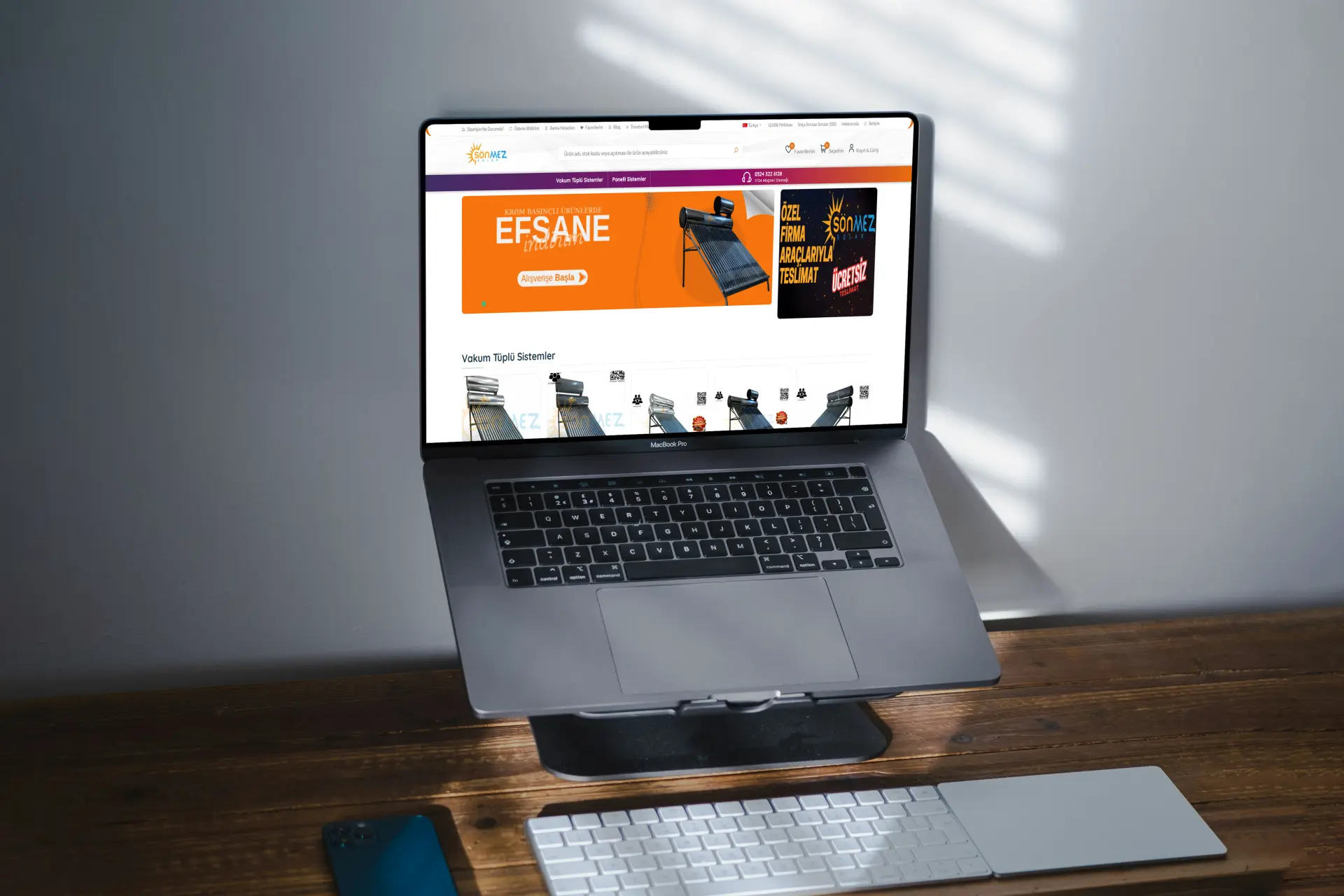Sönmez Solar web tasarım projesi